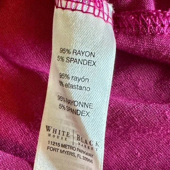 White House Black Market Pink Fitted Long Sleeve Blouse - Picture 8 of 9